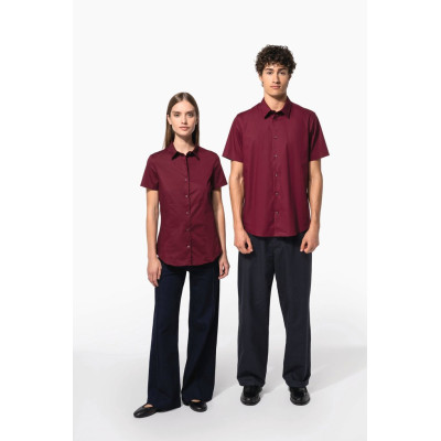 Cotton/elastane short-sleeved shirt